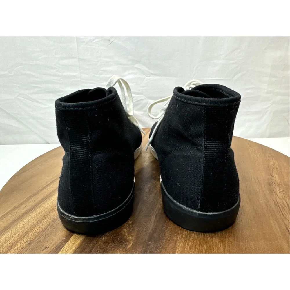 Timberland Chaka Boots 10.5 Black Canvas Mens Davis‎ Square Lace Up Black